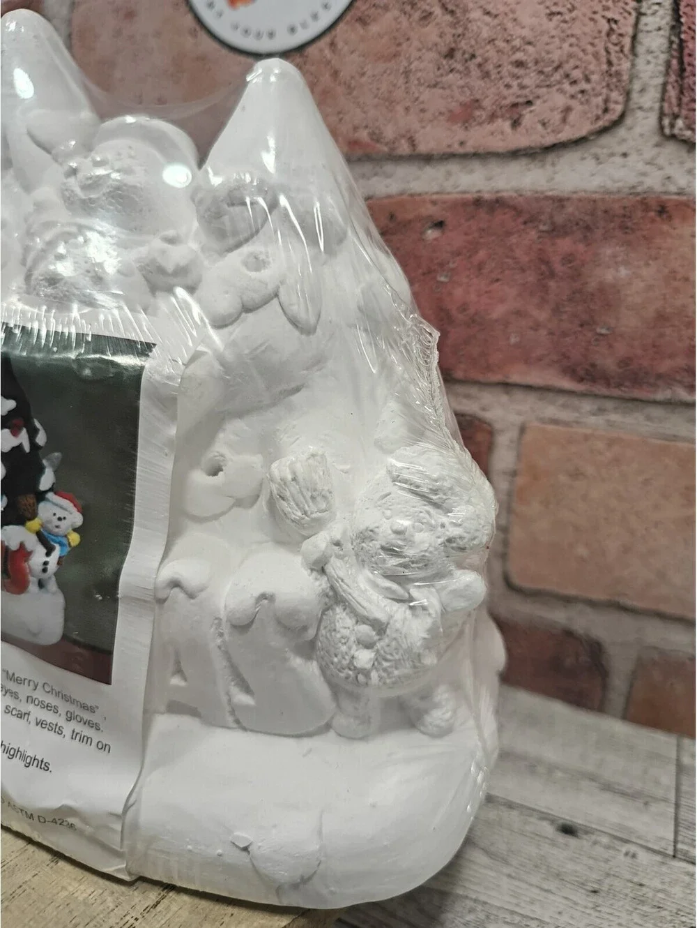 Creative Craft Centennial CO 94529 Merry Christmas Snowmen Ceramic Bisque NEW